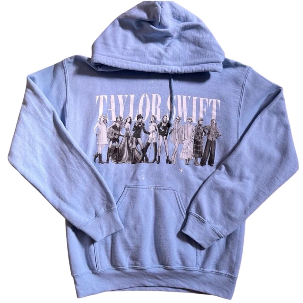 Taylor Swift Midnights Era Official Merch Hoodie Blue SM  Cotton Concert Music